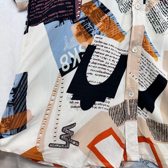 Sunburst Kiss Sz Small Graphic Print Wearable Art Short Sleeve Shirt Funky Retro - Picture 2 of 11